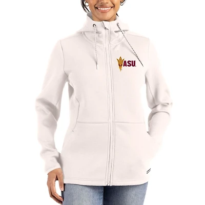 Women's Cutter & Buck Tan Arizona State Sun Devils Roam Eco Recycled Full-Zip Jacket
