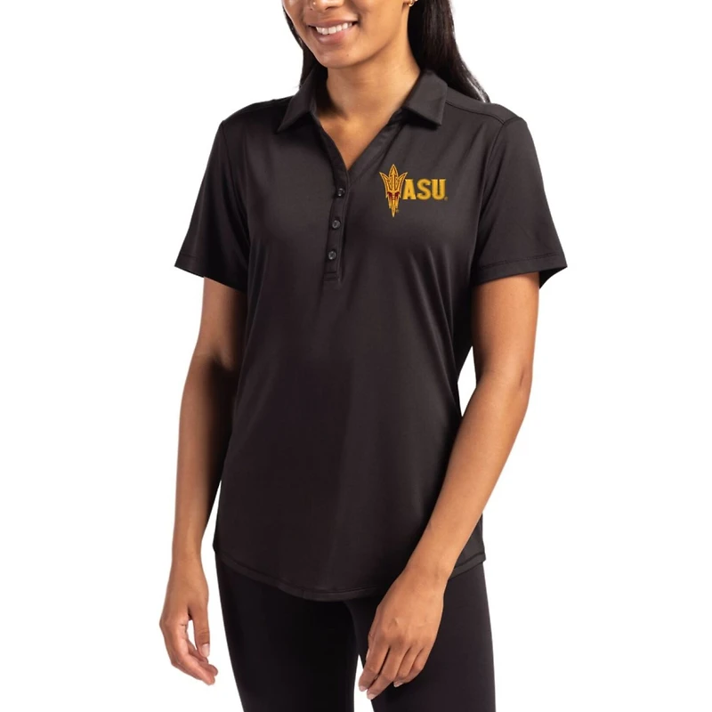Women's Cutter & Buck Arizona State Sun Devils Forge Eco Stretch Recycled Polo