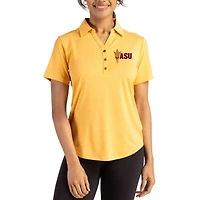 Women's Cutter & Buck Gold Arizona State Sun Devils Forge Eco Stretch Recycled Polo
