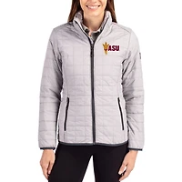 Women's Cutter & Buck Gray Arizona State Sun Devils Rainier PrimaLoft® Eco Insulated Full-Zip Puffer Jacket