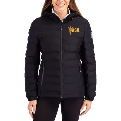 Women's Cutter & Buck Arizona State Sun Devils Mission Ridge Repreve Eco Insulated Hooded Puffer Jacket