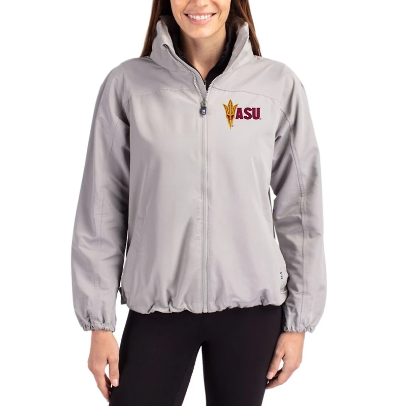 Women's Cutter & Buck Arizona State Sun Devils Charter Eco Recycled Full-Zip Jacket