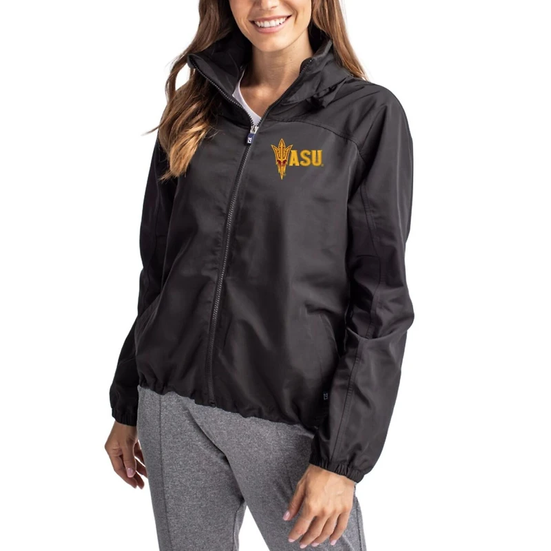 Women's Cutter & Buck Arizona State Sun Devils Charter Eco Recycled Full-Zip Jacket