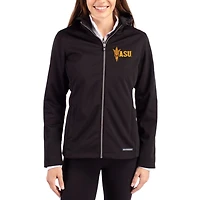Women's Cutter & Buck Arizona State Sun Devils Evoke Softshell Recycled Full-Zip Jacket