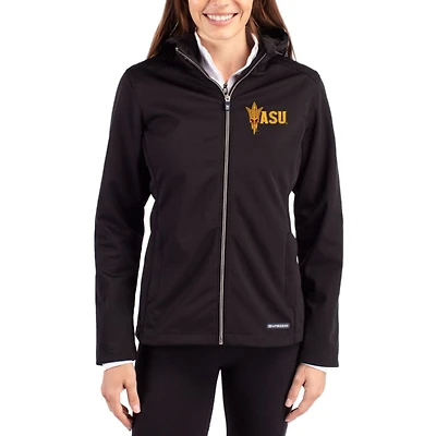 Women's Cutter & Buck Arizona State Sun Devils Evoke Softshell Recycled Full-Zip Jacket