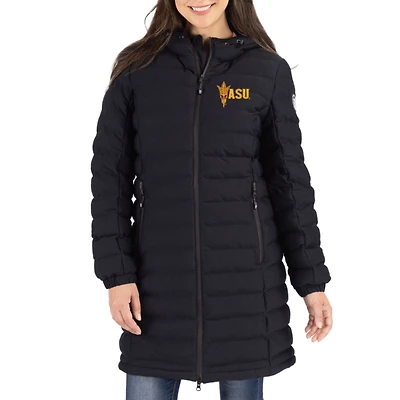 Women's Cutter & Buck Black Arizona State Sun Devils Mission Ridge Repreve Eco Insulated Long Puffer Jacket