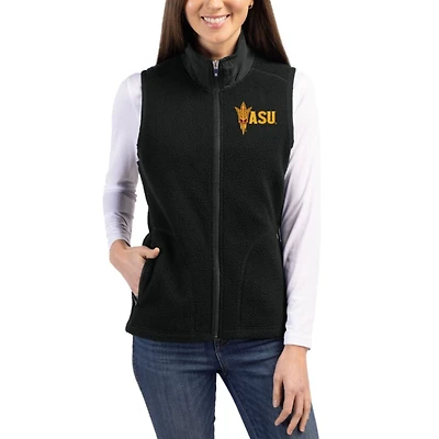 Women's Cutter & Buck Arizona State Sun Devils Cascade Eco Fleece Full-Zip Vest