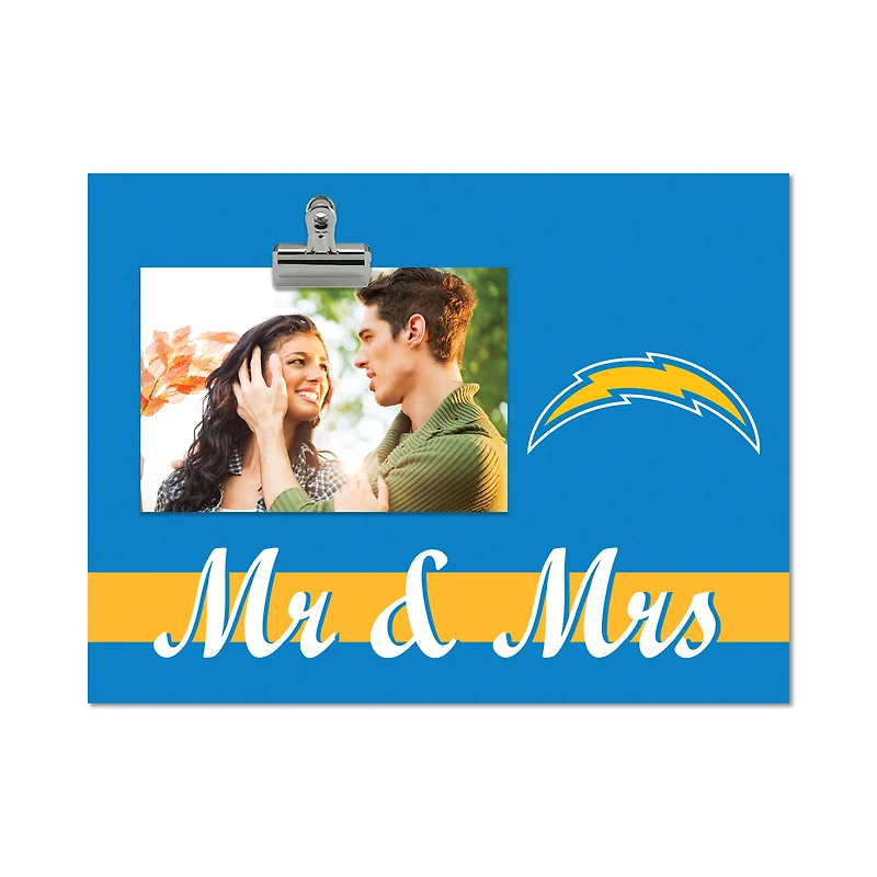 Los Angeles Chargers 8" x 10.5" Briteline Mr & Mrs Clip Frame
