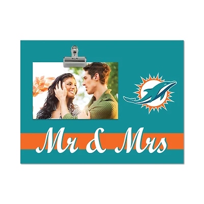 Miami Dolphins 8" x 10.5" Briteline Mr & Mrs Clip Frame