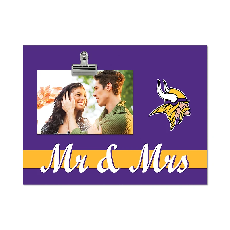 Minnesota Vikings 8" x 10.5" Briteline Mr & Mrs Clip Frame
