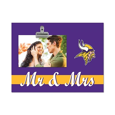 Minnesota Vikings 8" x 10.5" Briteline Mr & Mrs Clip Frame