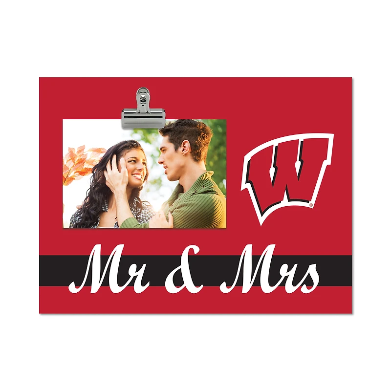 Wisconsin Badgers 8" x 10.5" Briteline Mr & Mrs Clip Frame