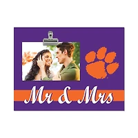 Clemson Tigers 8" x 10.5" Briteline Mr & Mrs Clip Frame