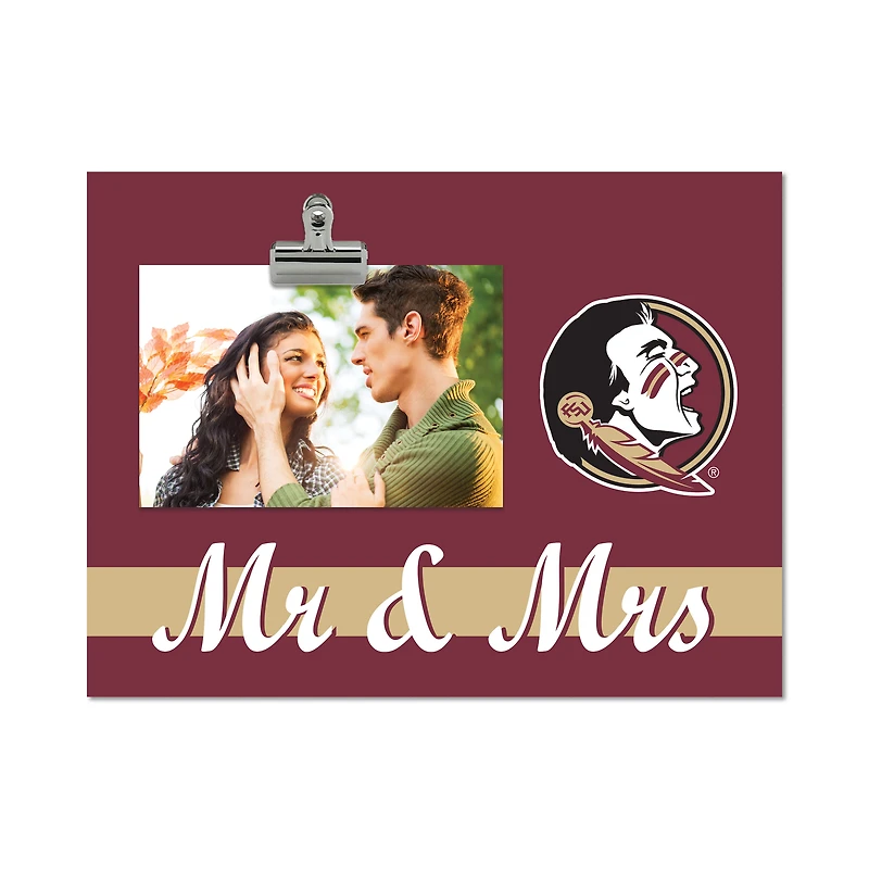 Florida State Seminoles 8" x 10.5" Briteline Mr & Mrs Clip Frame