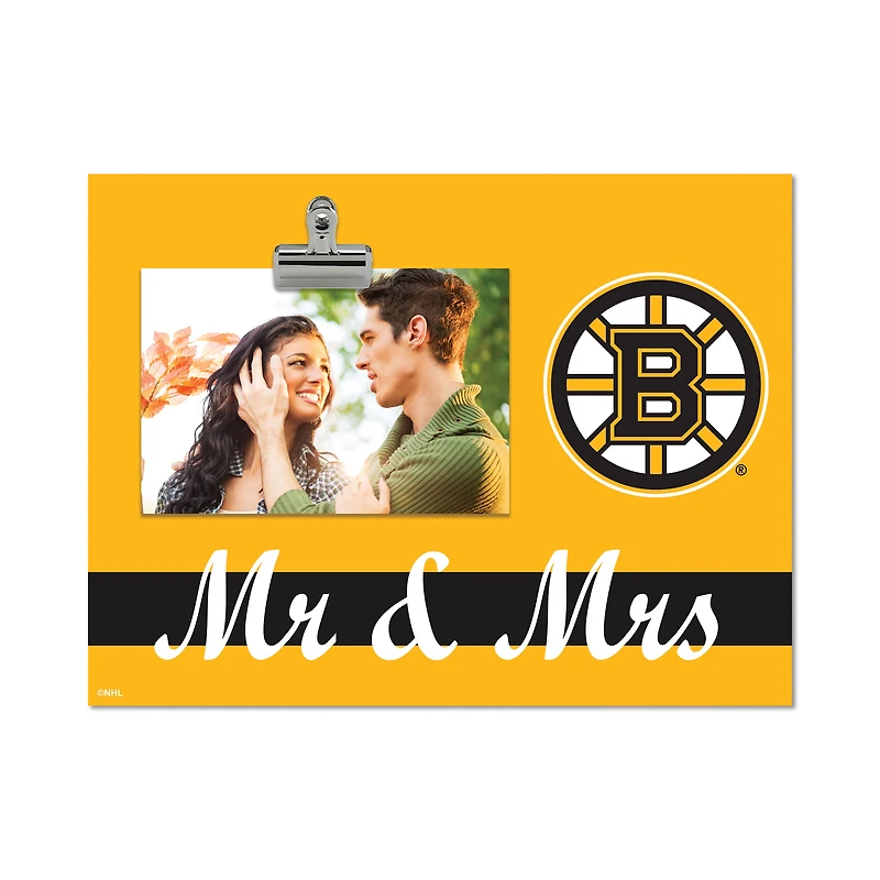 Boston Bruins 8" x 10.5" Briteline Mr & Mrs Clip Frame
