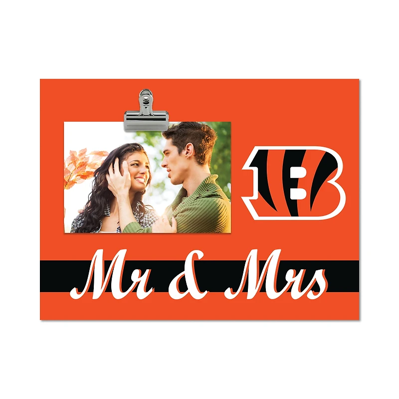 Cincinnati Bengals 8" x 10.5" Briteline Mr & Mrs Clip Frame
