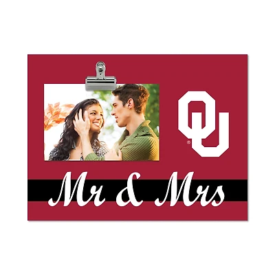 Oklahoma Sooners 8" x 10.5" Briteline Mr & Mrs Clip Frame