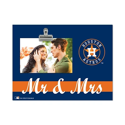 Houston Astros 8" x 10.5" Briteline Mr & Mrs Clip Frame