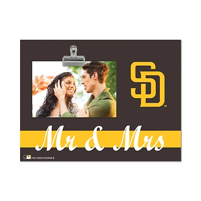 San Diego Padres 8" x 10.5" Briteline Mr & Mrs Clip Frame