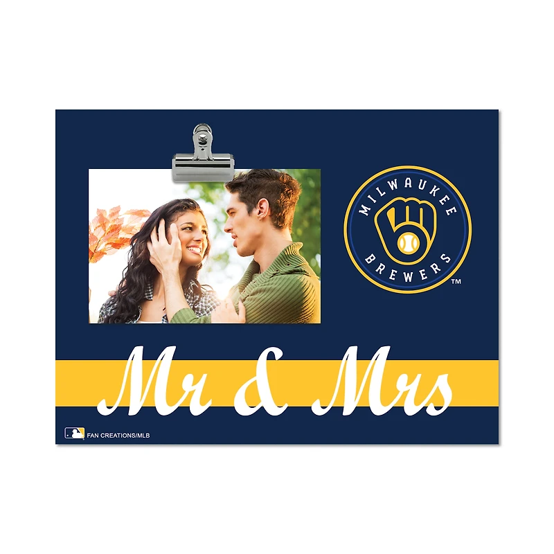Milwaukee Brewers 8" x 10.5" Briteline Mr & Mrs Clip Frame