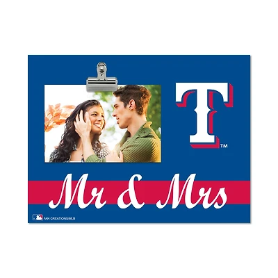 Texas Rangers 8" x 10.5" Briteline Mr & Mrs Clip Frame
