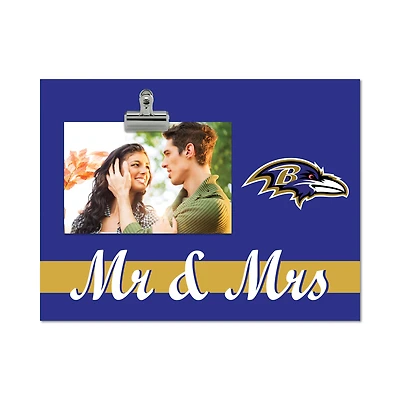 Baltimore Ravens 8" x 10.5" Briteline Mr & Mrs Clip Frame