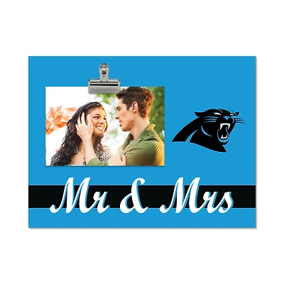Carolina Panthers 8" x 10.5" Briteline Mr & Mrs Clip Frame