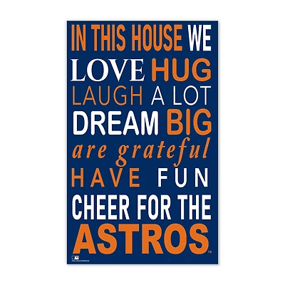Houston Astros 11" x 19" Briteline In This House Sign