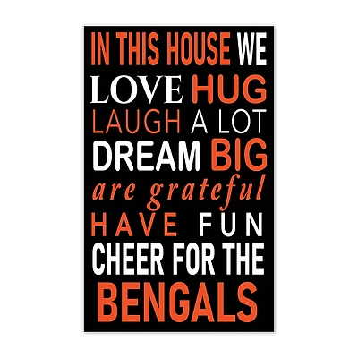Cincinnati Bengals 11" x 19" Briteline In This House Sign