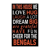 Cincinnati Bengals 11" x 19" Briteline In This House Sign
