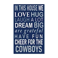 Dallas Cowboys 11" x 19" Briteline In This House Sign