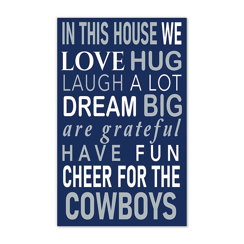 Dallas Cowboys 11" x 19" Briteline In This House Sign