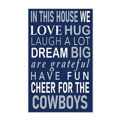 Dallas Cowboys 11" x 19" Briteline In This House Sign