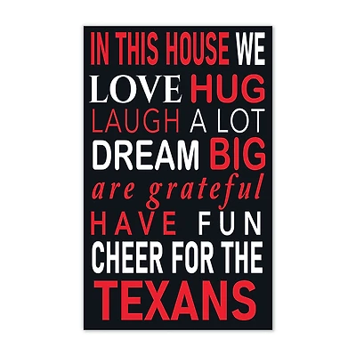 Houston Texans 11" x 19" Briteline In This House Sign