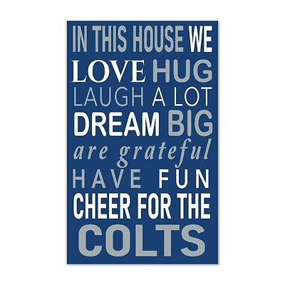 Indianapolis Colts 11" x 19" Briteline In This House Sign