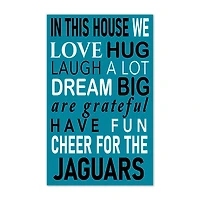 Jacksonville Jaguars 11" x 19" Briteline In This House Sign