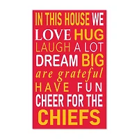 Kansas City Chiefs 11" x 19" Briteline In This House Sign