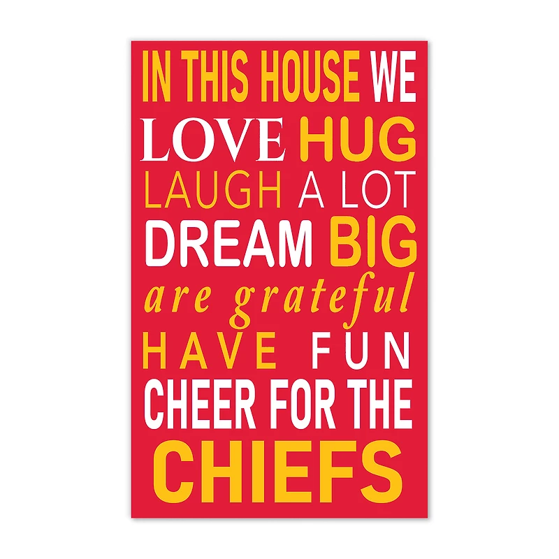 Kansas City Chiefs 11" x 19" Briteline In This House Sign