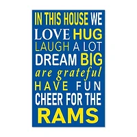 Los Angeles Rams 11" x 19" Briteline In This House Sign