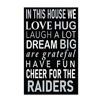 Las Vegas Raiders 11" x 19" Briteline In This House Sign