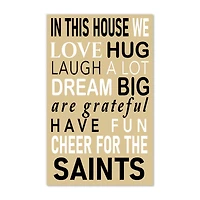 New Orleans Saints 11" x 19" Briteline In This House Sign