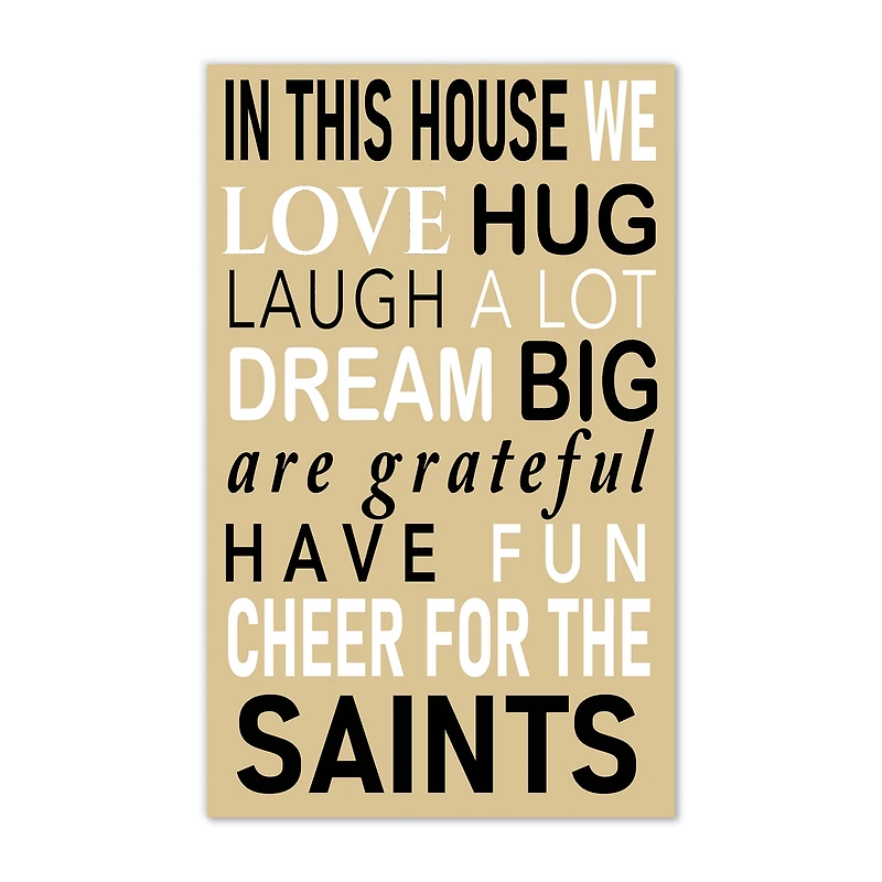 New Orleans Saints 11" x 19" Briteline In This House Sign