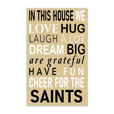 New Orleans Saints 11" x 19" Briteline In This House Sign