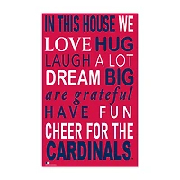 St. Louis Cardinals 11" x 19" Briteline In This House Sign