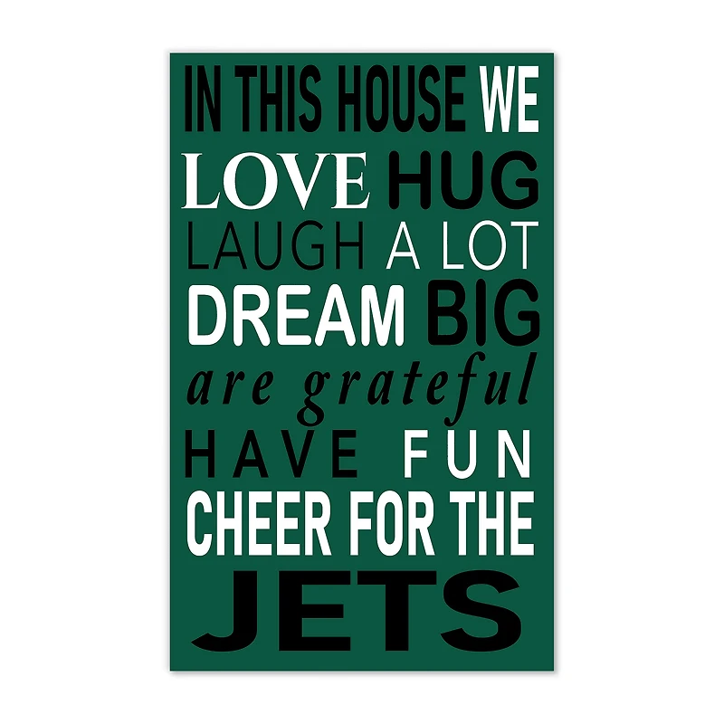 New York Jets 11" x 19" Briteline In This House Sign