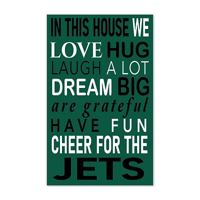 New York Jets 11" x 19" Briteline In This House Sign