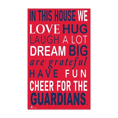 Cleveland Guardians 11" x 19" Briteline In This House Sign