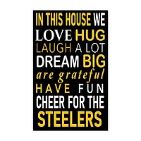 Pittsburgh Steelers 11" x 19" Briteline In This House Sign