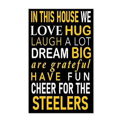 Pittsburgh Steelers 11" x 19" Briteline In This House Sign