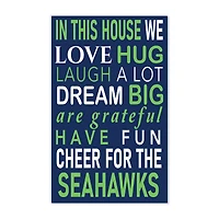Seattle Seahawks 11" x 19" Briteline In This House Sign